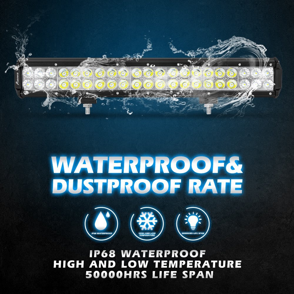 52″ Inch 1000W LED Light Bar Spot Flood + 12″ + 4″ Pods For Jeep Truck SUV Boat