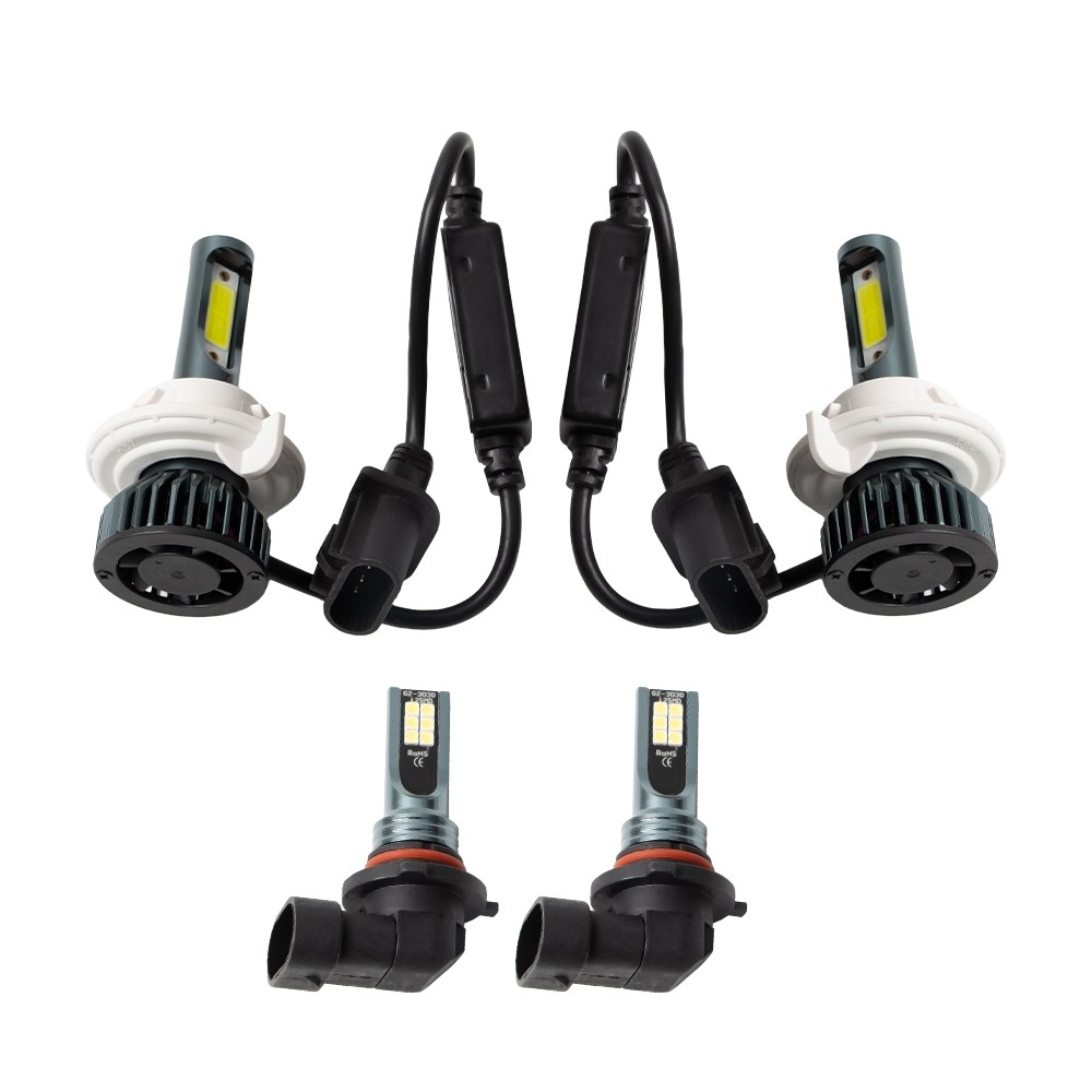 For Ford F 150 2004-2014 10000k LED Headlight Hi/Lo + Fog Light Bulbs Combo 4x