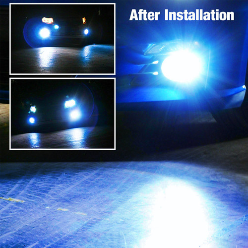 For 2014 2015 Jeep Cherokee blue 9012 LED Headlight + 5202 Fog Light Bulbs 4x