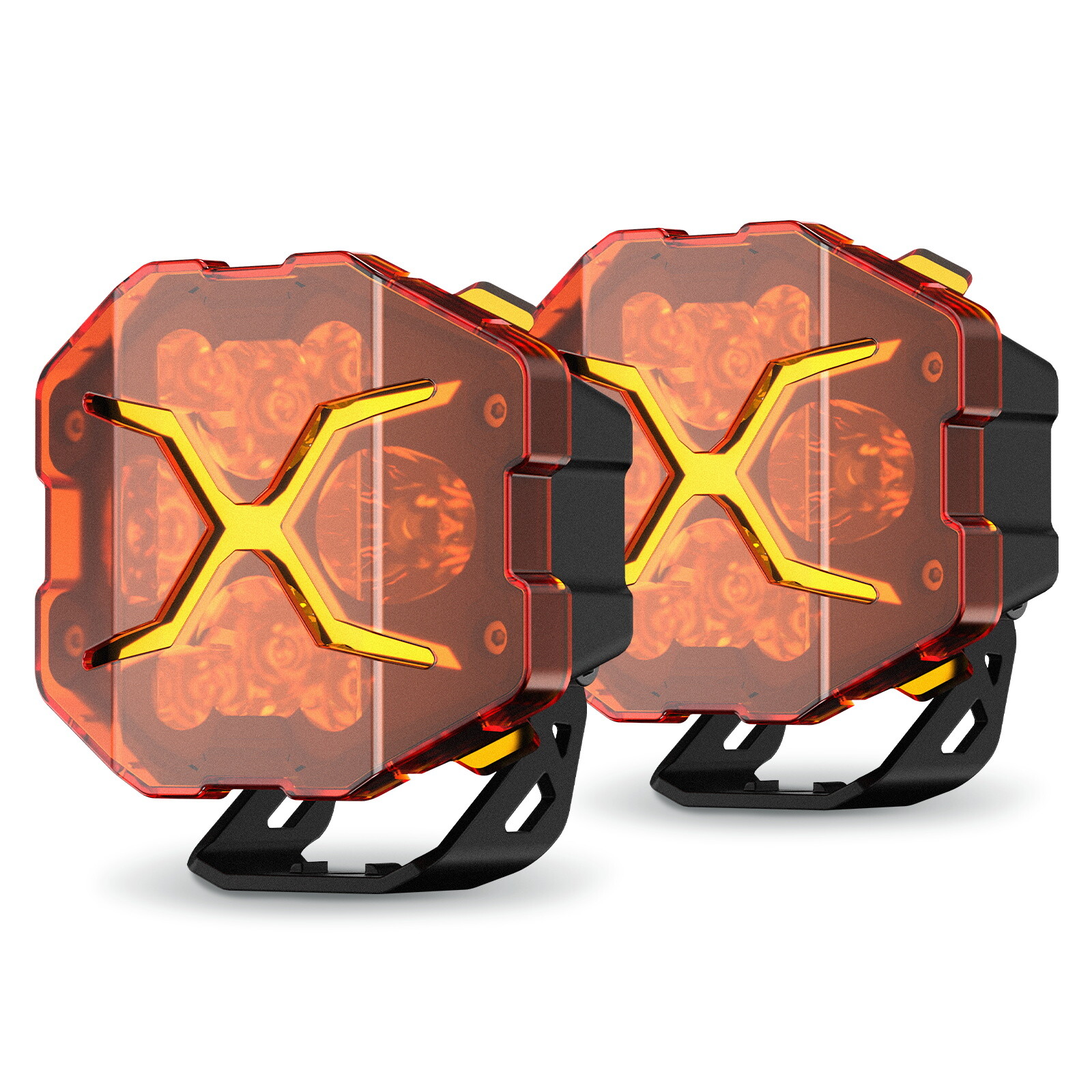 NOVSIGHT 4in. LED Off Road Driving Lights Bright Lamp with Special X-Line Design