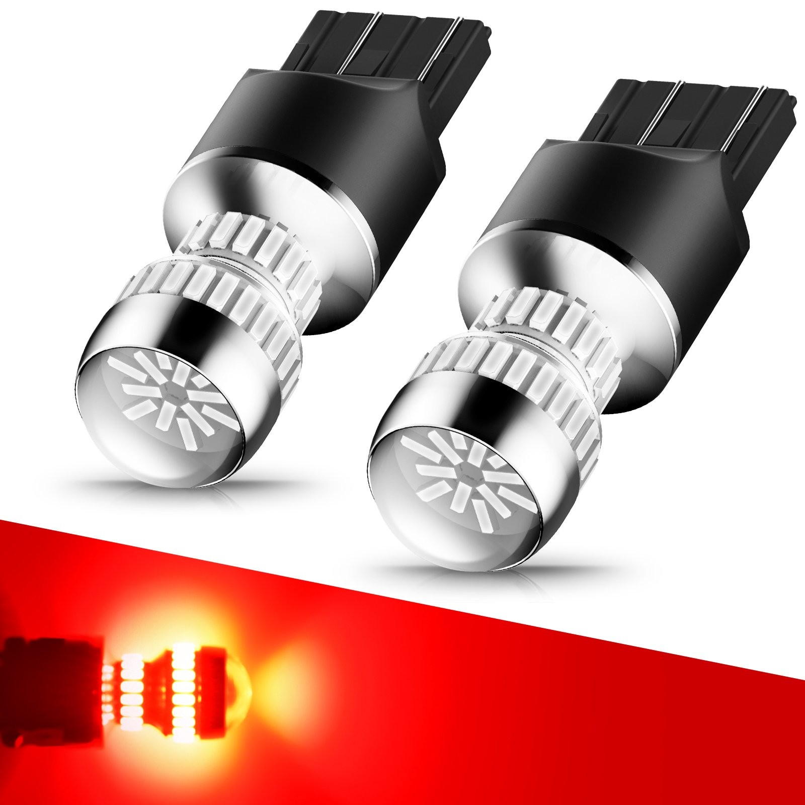 2-10pcs Super Red 7443 7440 Brake Turn Signal Parking Tail LED Light Stop Bulbs