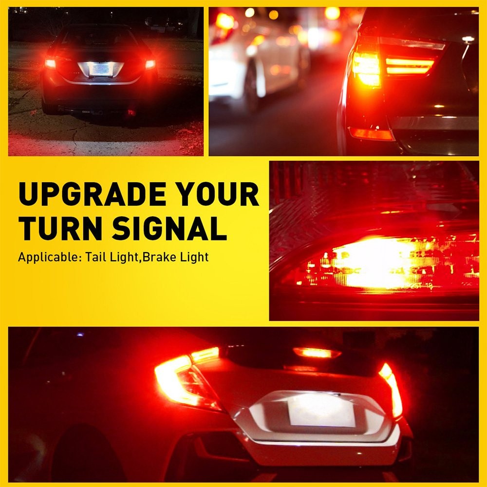 AUXITO 7443 Red LED Bulbs Tail Lights Brake Lamps Bright Built-in Resistor2-10X