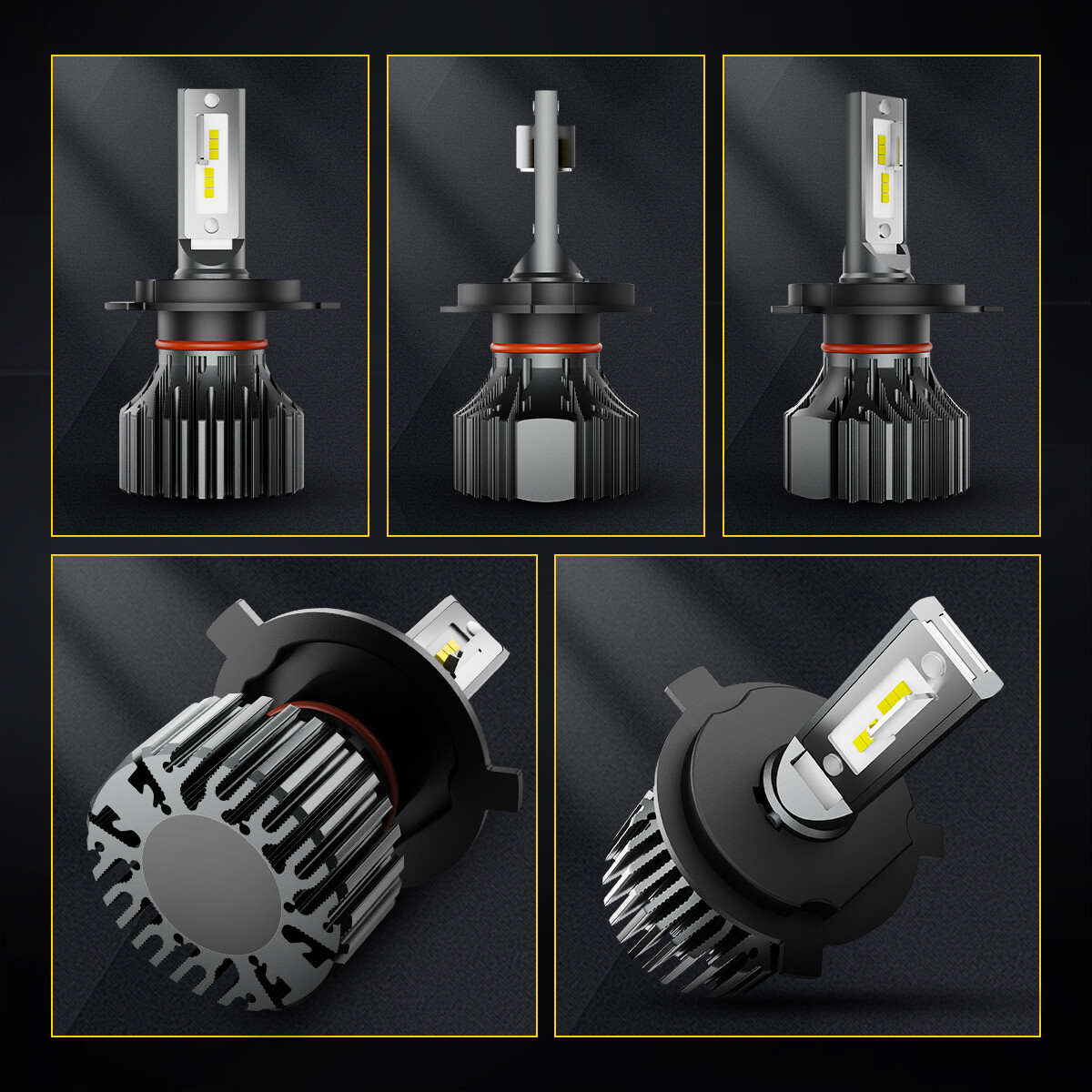 2pcs KAC 9003 H4 Brand NEW LED Headlight Bulbs Kit High-Low Beam 6500K White