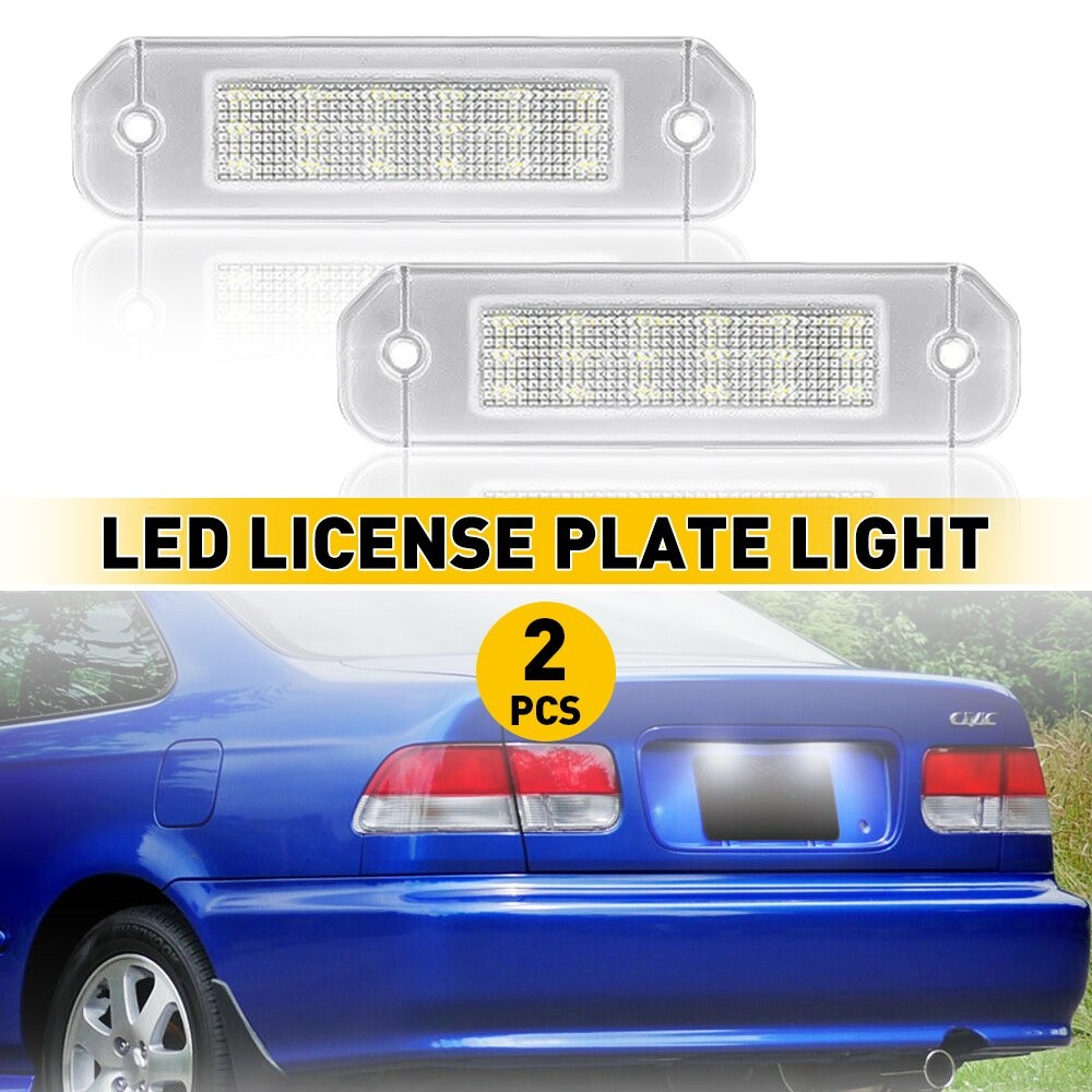 AUXITO LED License Plate Lamp For 92-00 Civic Honda 2 Door Coupe Rear Tag Light
