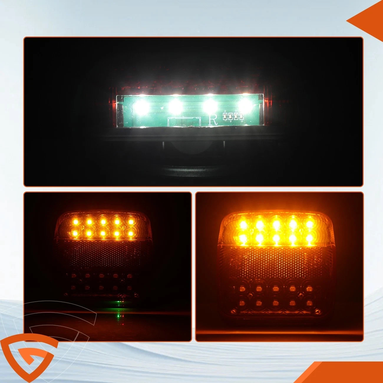 Magnetic Wireless LED Tow Towing Trailer Rear Tail Lights Warning Flashing Light