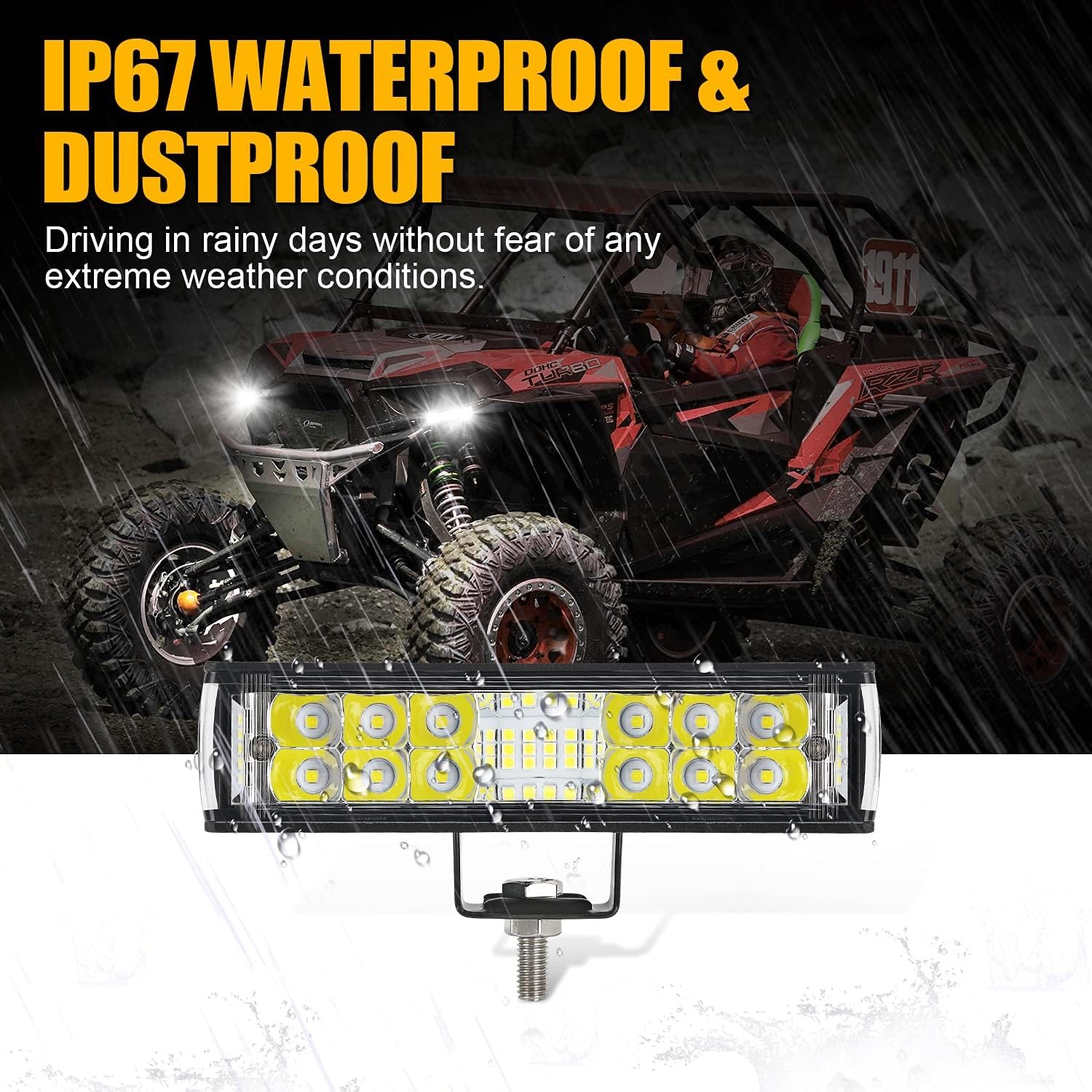 6 Inch LED Work Light Bar Spot Pods Fog Lamp Offroad Driving Truck 4WD SUV ATV