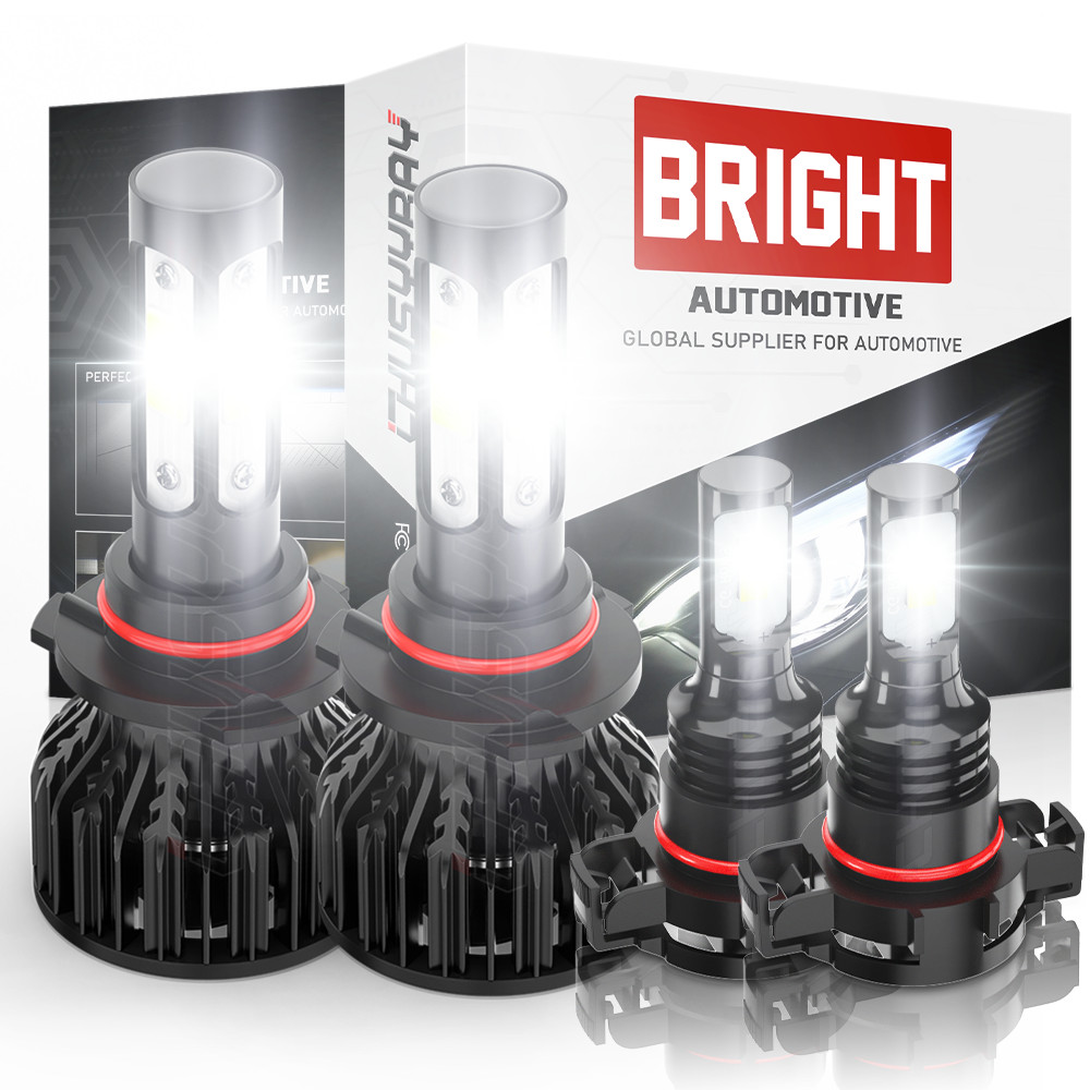 For Jeep Cherokee 2014-2015 9012+H16/5202 LED Headlight + Fog Light Bulb Combo