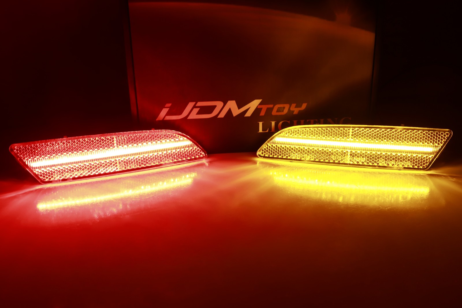 4pc Set Clear Lens Amber/Red Full LED Side Marker Lights For Chrysler Crossfire