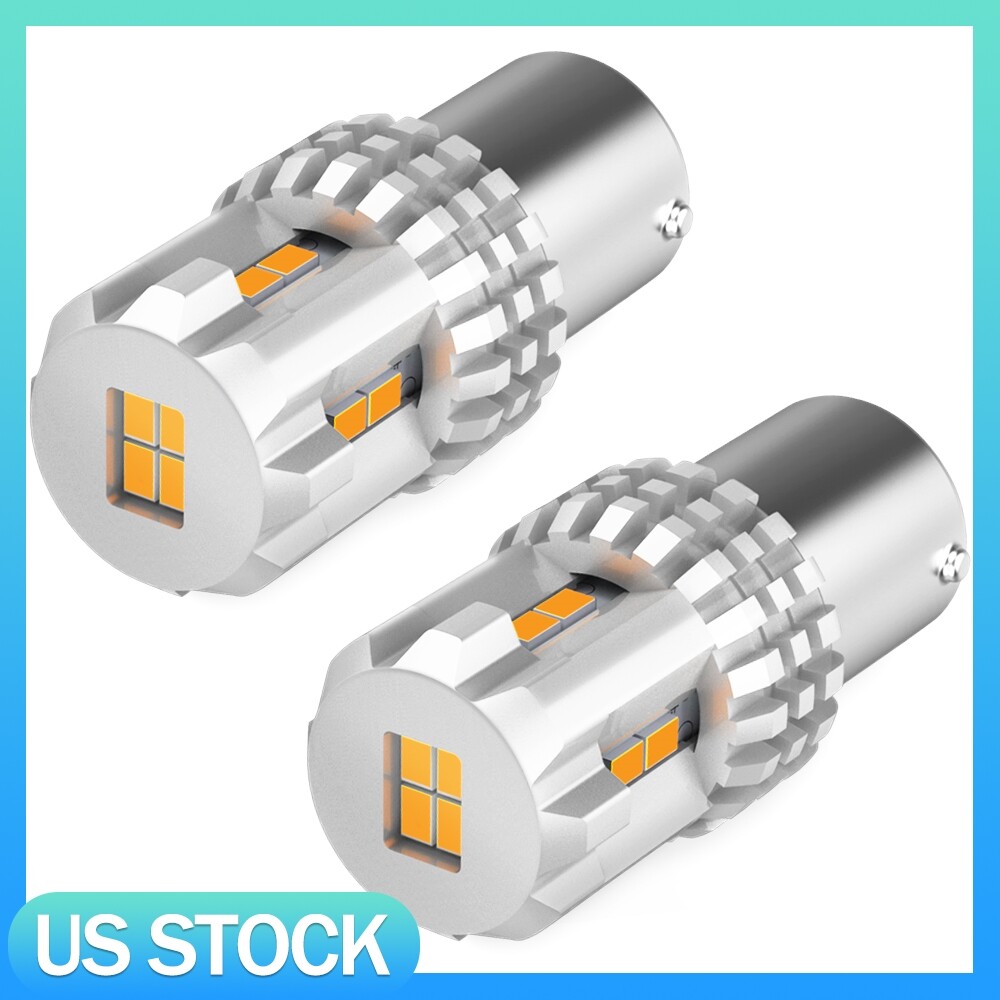 AUXITO CANBUS 1157 LED Bulbs Amber Yellow with Built-in Resistor 2057 2357 7528