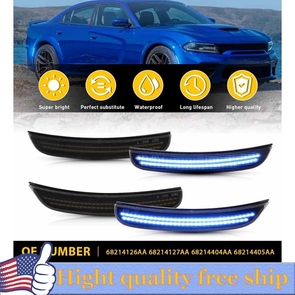 WHITE LED SIDE MARKER TURN SIGNAL LIGHT WHITE FOR 08-17 MITSUBISHI LANCER 2/4/6