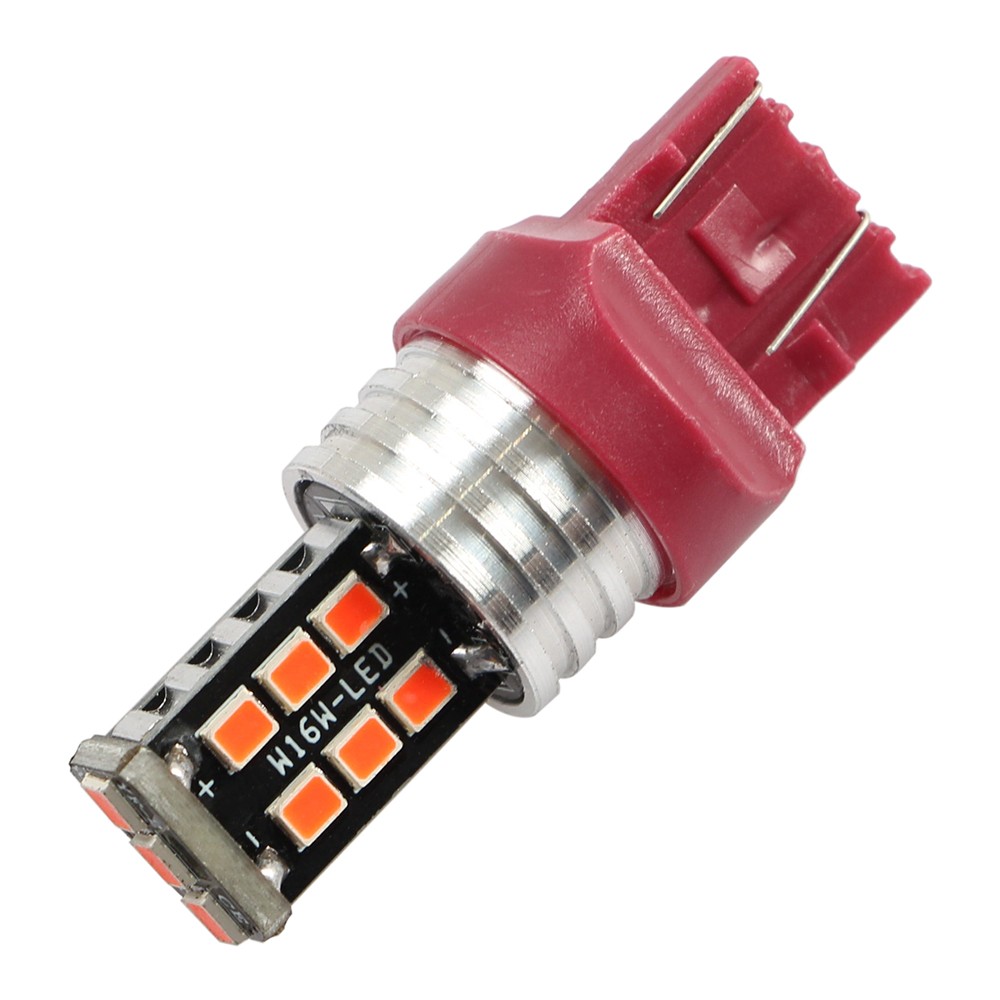 4PCS 7443 7440 LED Red Strobe Flash Blinking Brake Stop Tail Parking Light Bulbs