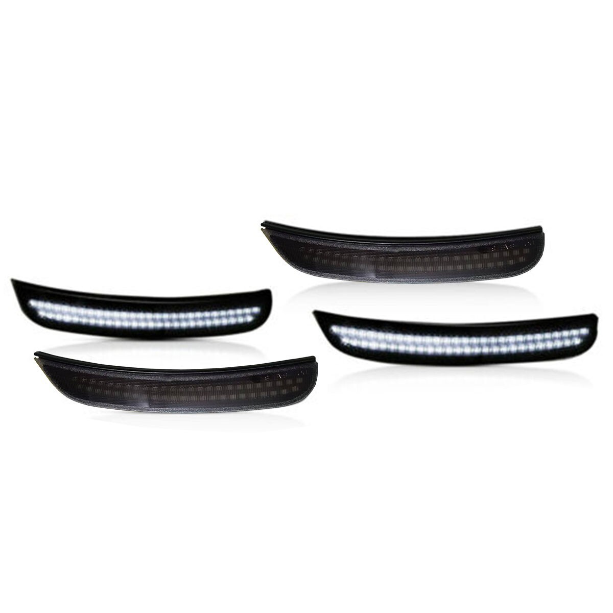 4x Smoke LED Side Marker Lights For 15-23 Dodge Charger R/T Scat Pack SXT GT SRT