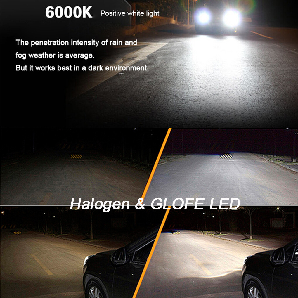 H11 H8 LED Headlight Kit Low Beam Fog Light Halogen Replacement 360°Adjustable
