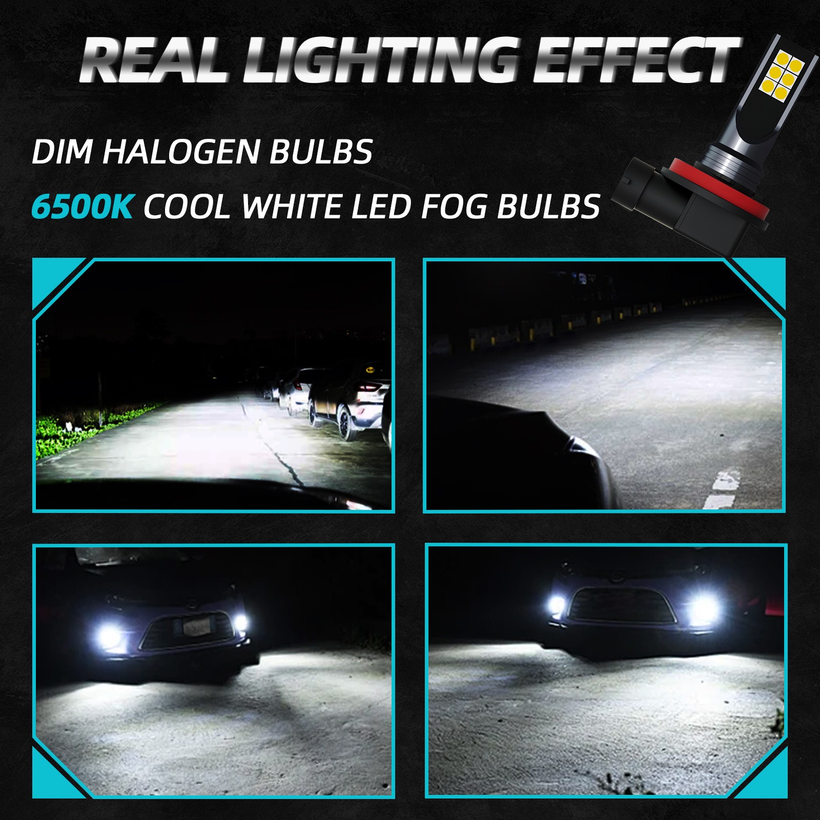For Honda Fit 2007- 2020 Super Bright LED Headlight Bulbs 4x 9003+H11 fog Light