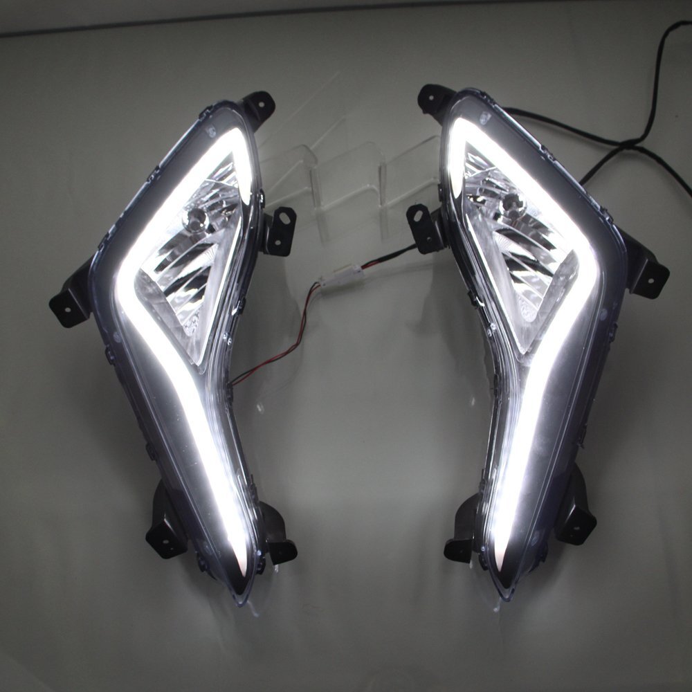 Pair DRL For Hyundai Elantra 2014 2015 LED Daytime Running Light Car Fog Lamp