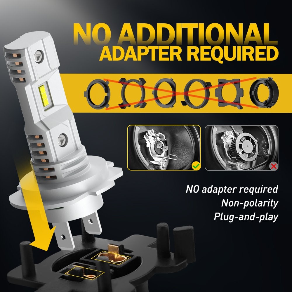 Pair AUXITO H7 LED Headlight Bulbs Low Beam SUPER BRIGHT White 1:1 AS HALOGEN US