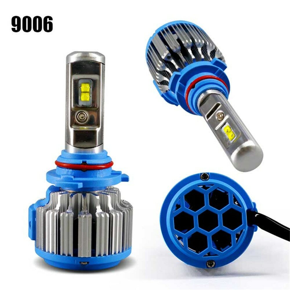 2Pcs T1 9006 HB4 Turbo LED Headlight T1 Car Light Bulb 6000K Canbus Head Lights