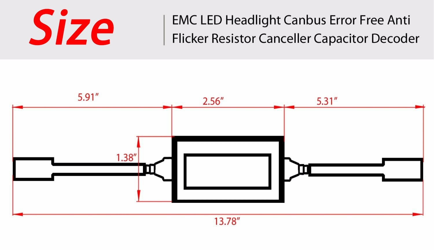 Pair H4 9003 LED Headlight Canbus Load Resistor Decoder Error Free Anti Flicker