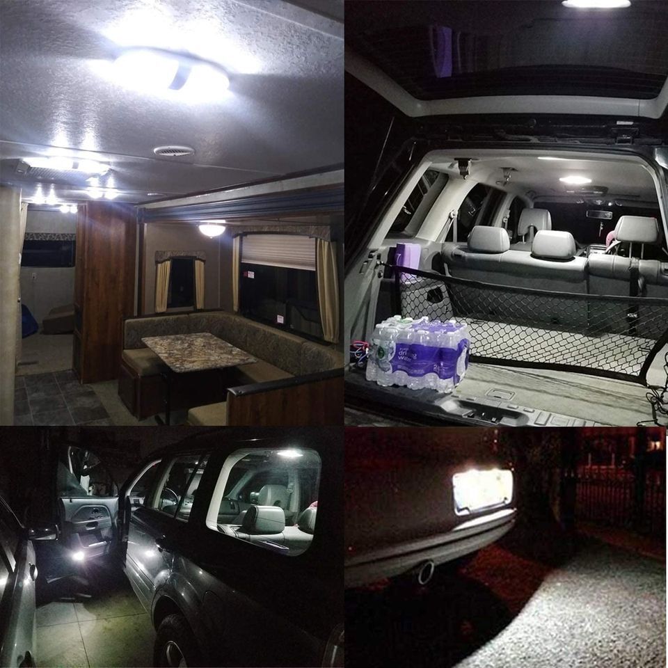 10 Supr Brite mini LED ceiling dome light bulbs RV camper trailer motorhome 12v