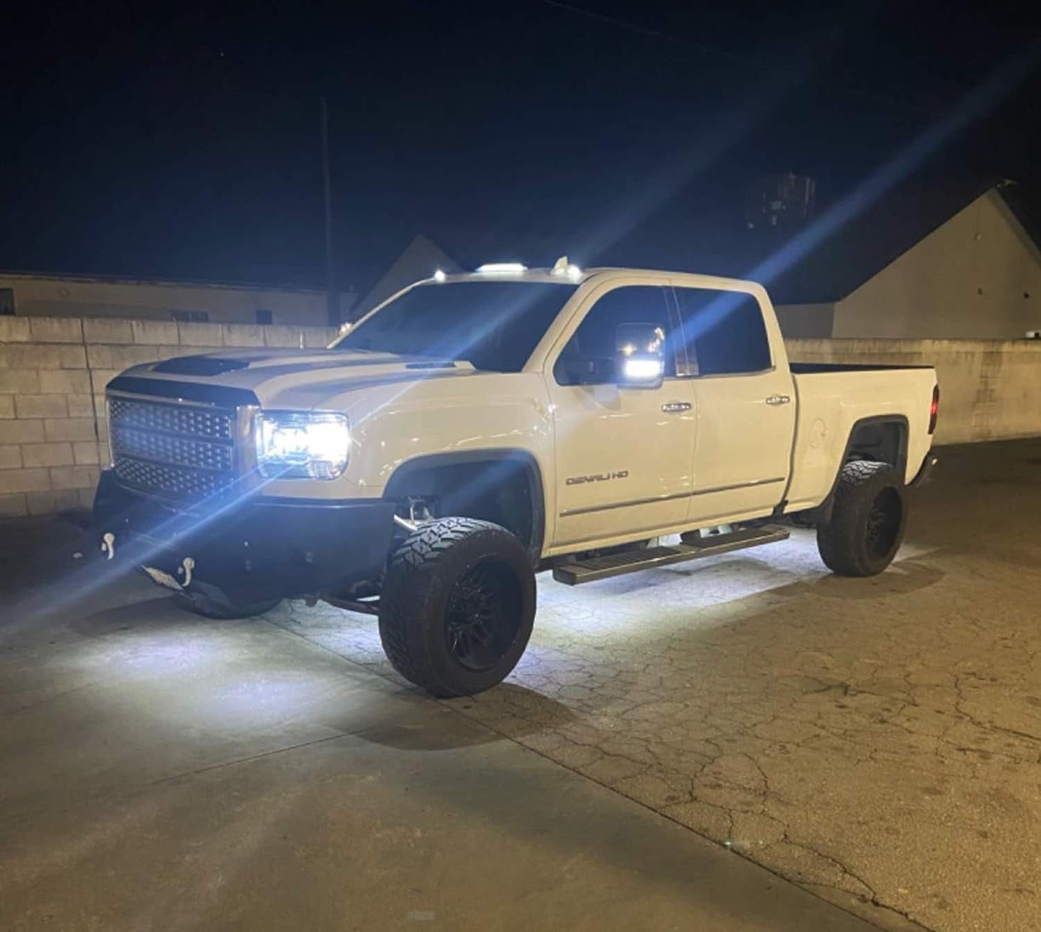 Clear Lens 3pc Cab Roof Marker Running Lights w/White LED Lamp For Truck SUV 4×4