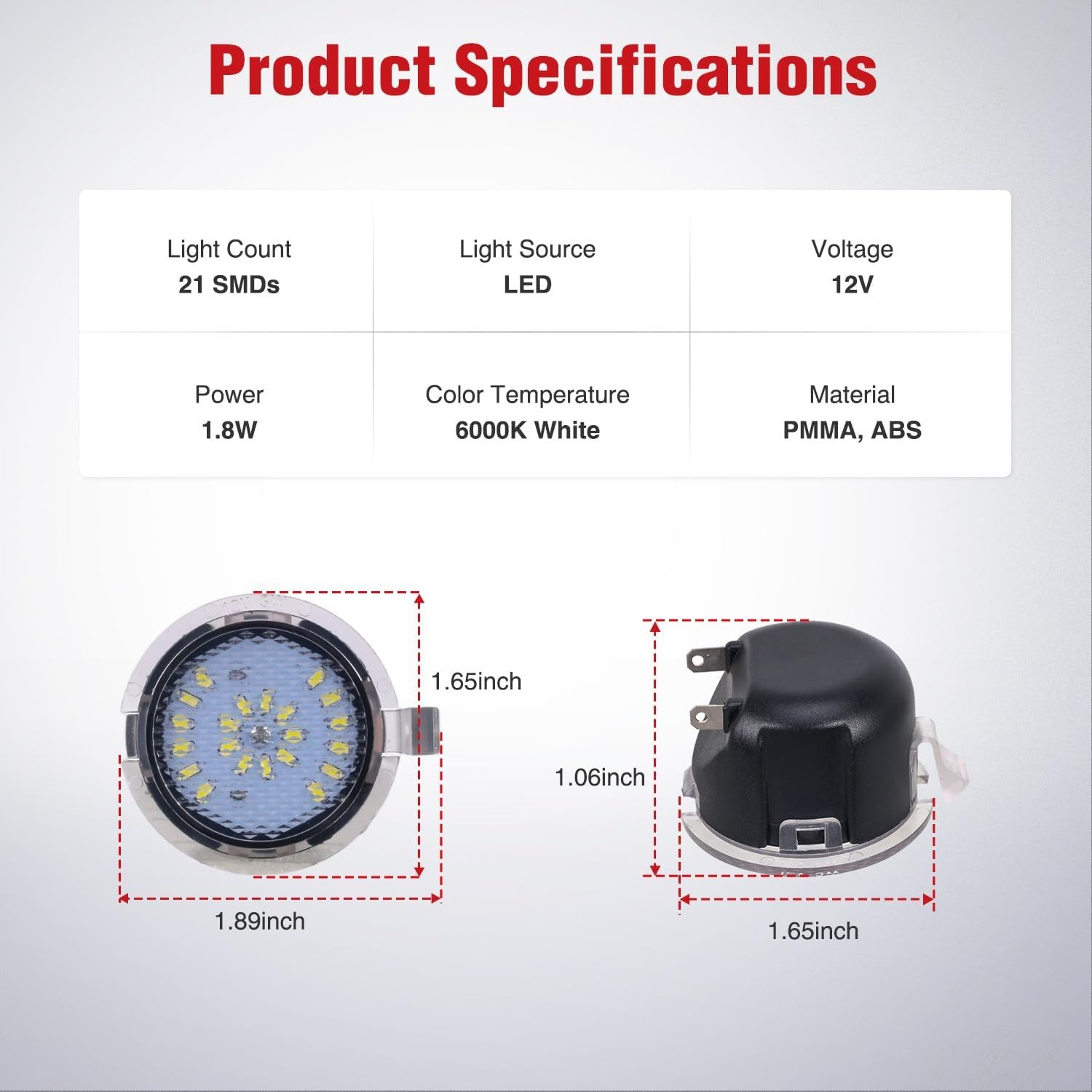 Nilight LED Side Mirror Puddle Lights for 2007-20 Toyota Tundra 2008-20 Sequoia