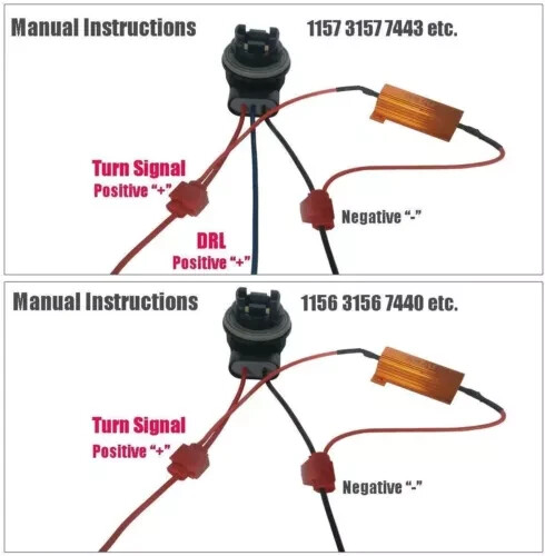 10pcs Load Resistor 50W 6RJ LED Decoder Fix Error Code Hyper Flash Turn Signal