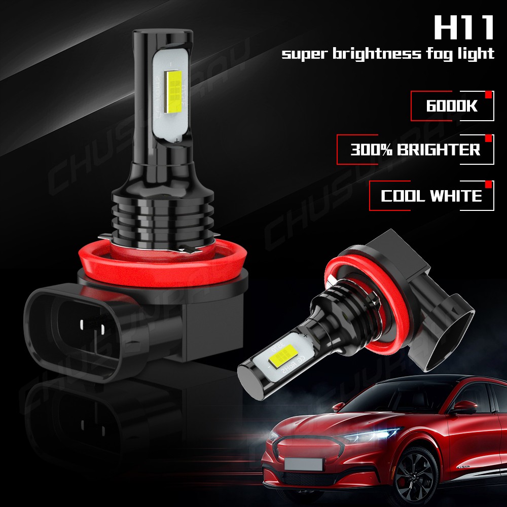 2x H11 LED Headlight Bulbs Conversion Kits Low Beam 6000K Bright White