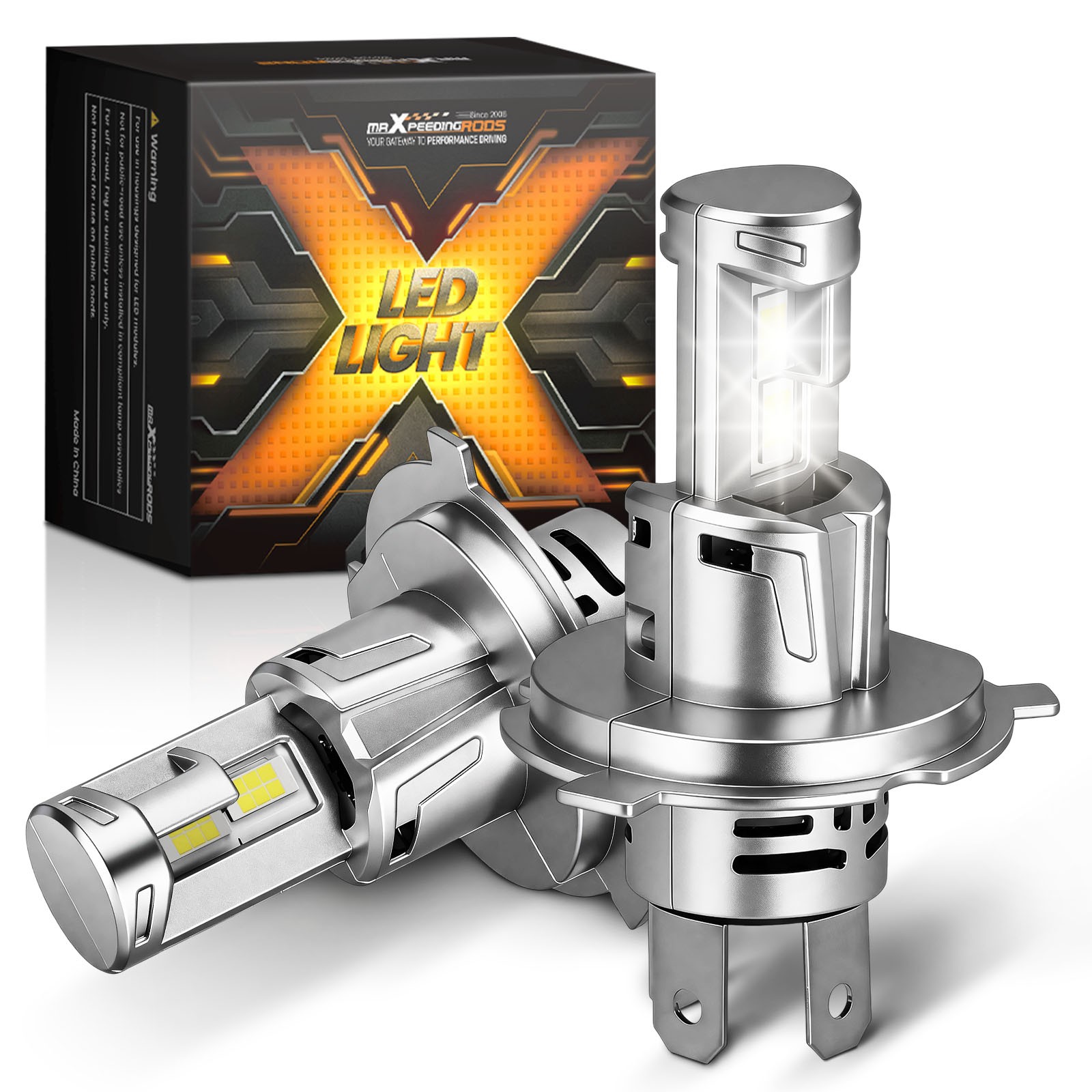 H4 LED Headlight Bulb High Low Beam Conversion Kit 28W Super Bright 6500K