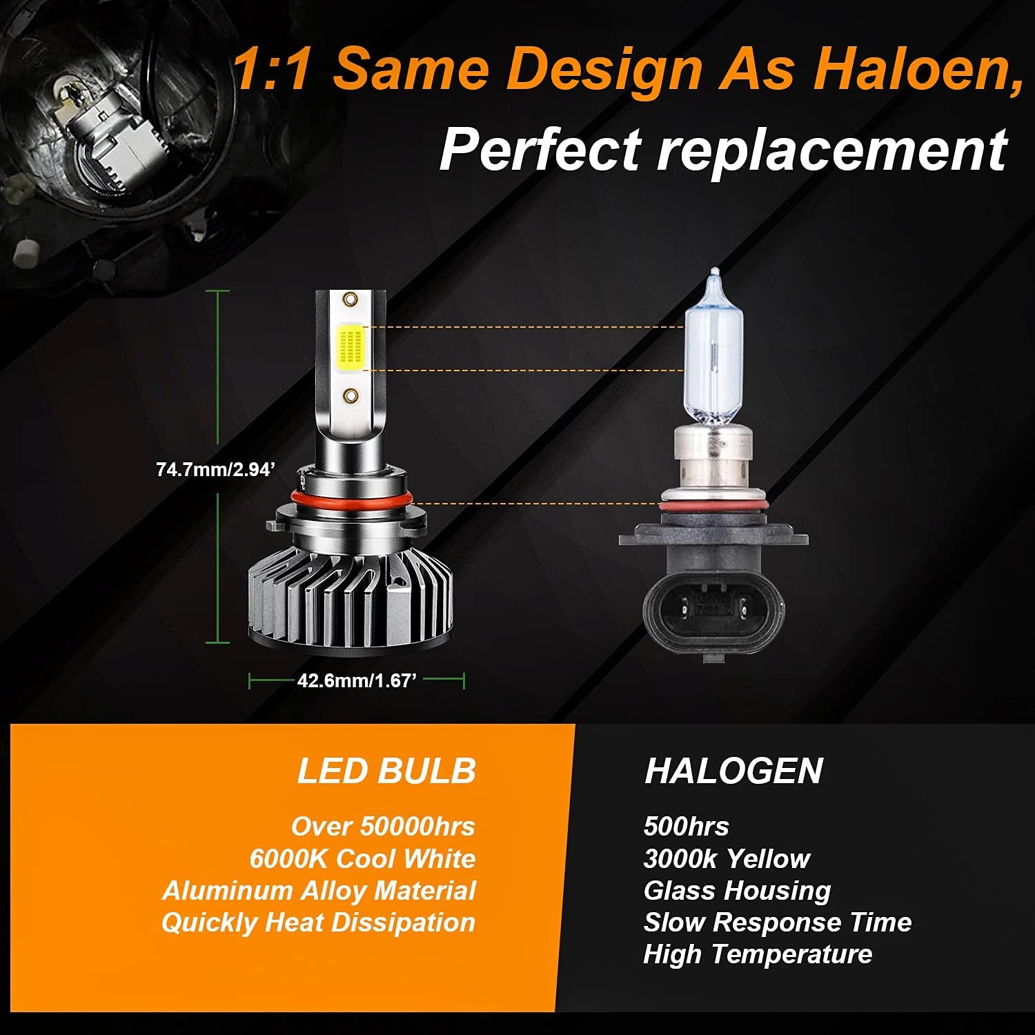 For Honda Pilot 2006-2018 6PC Combo 8000K LED Headlight + Fog Lights Bulbs Kit