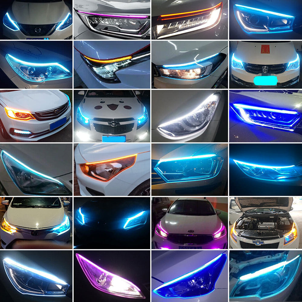 BT RGB Neon Charm Dynamic Magic Color 24″ Strips Flow Chase Indicator for Toyota