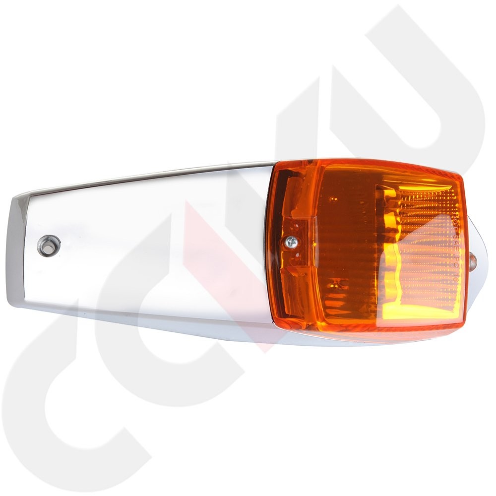 5x 17 LED Amber Chrome Cab Marker Roof Lights for Peterbilt 379 Kenworth Truck
