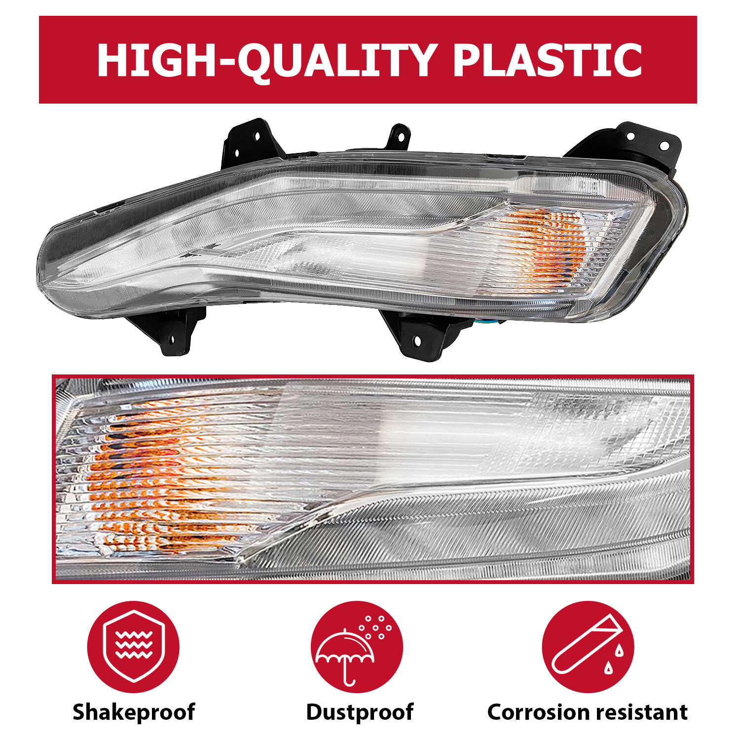Fog Lights LED Pair Lamp Bar For 19-23 Chevrolet Chevy Malibu LT Turn Signal LED