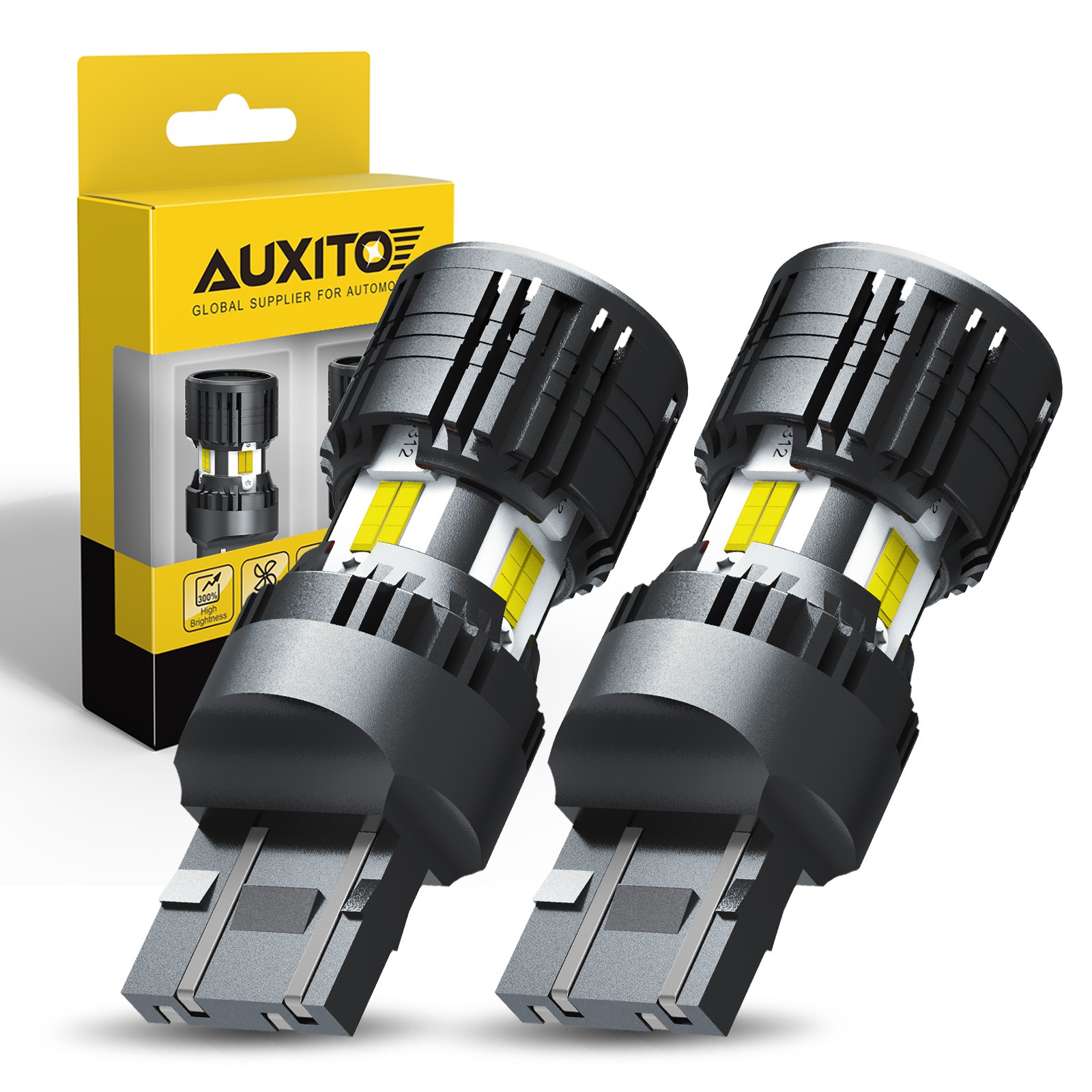 7443 Super Bright LED Bulbs with Built-in Resistor Anti Hyper 6000K White Lamps*