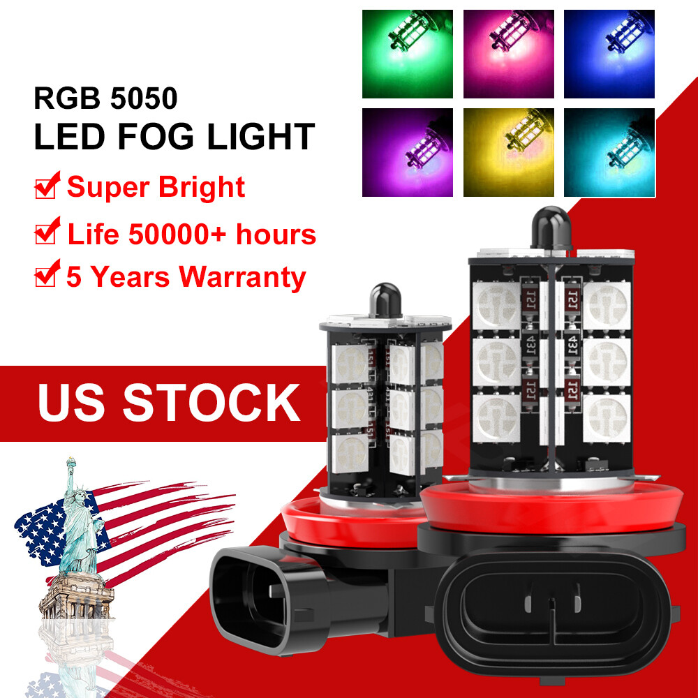 Error Free H11 LED projector RGB Fog Light Bulbs For BMW E90 325 328 335i