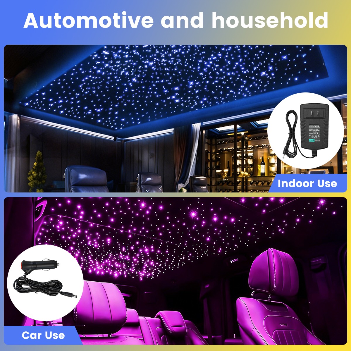 Starlight Car Floor Mats Starlight headliner kit+RGB Interior Ambient Lights