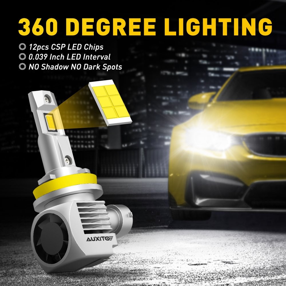 H11 H9 H8 LED Headlight Bulb Low Beam/Fog Light 100W 20000LM 6500K White 2-20X
