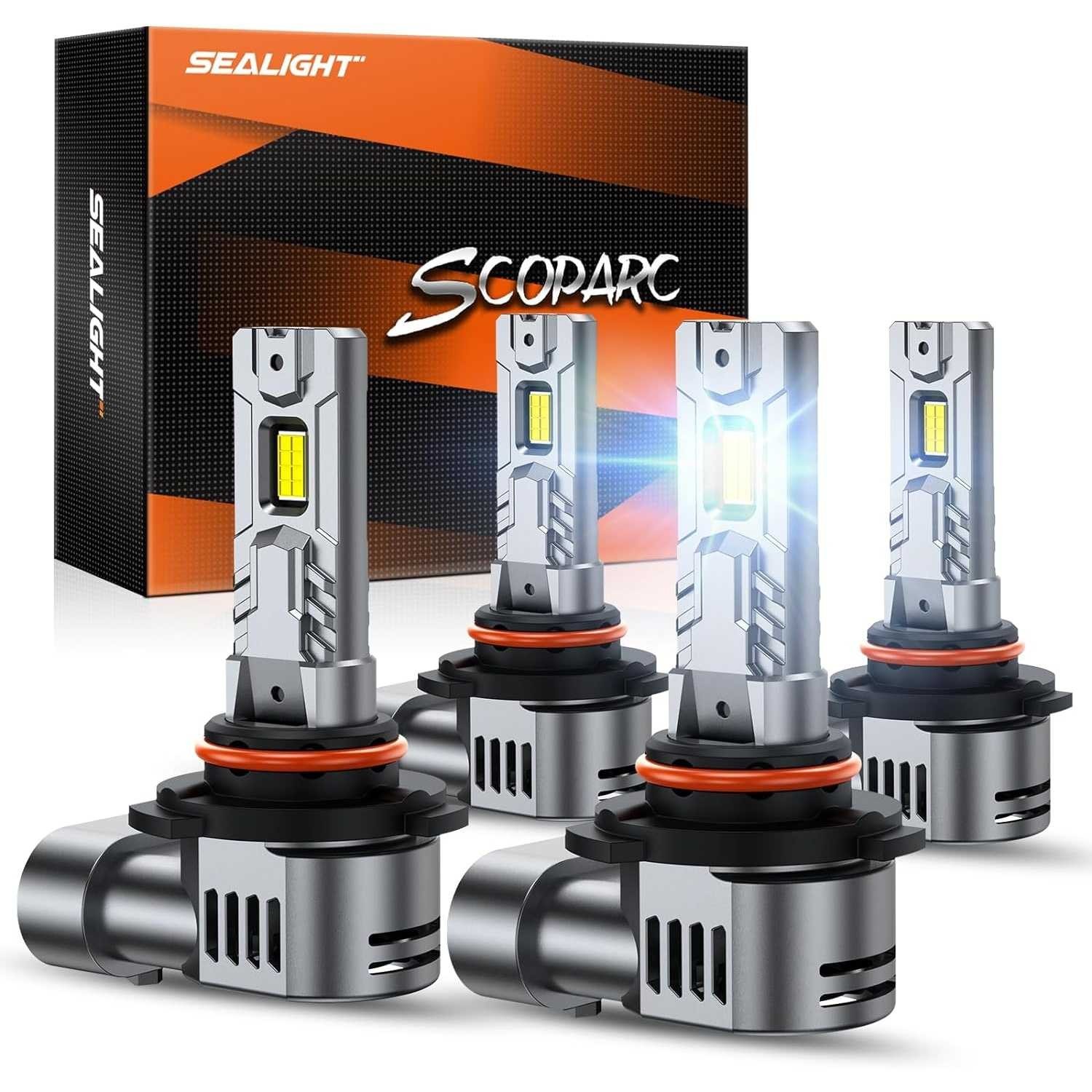 SEALIGHT® S2S 9005/HB3 9006/HB4 140W 6500K White IP68 LED Fog Light Bulbs 2 Pair