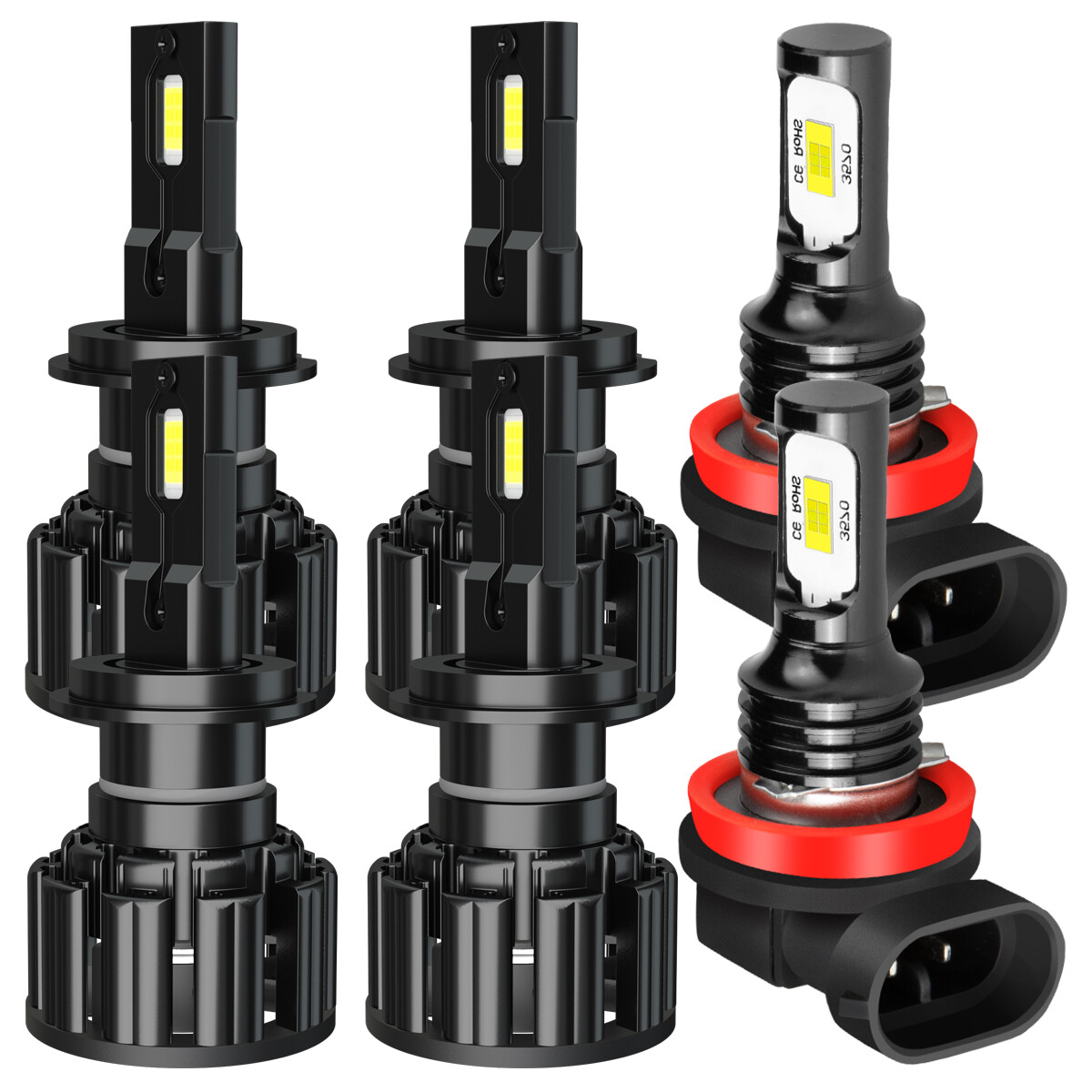 For BMW 328i 2007-2016 6x Bulbs LED Headlights Hi/Low Beam + Fog Light 6000K F15