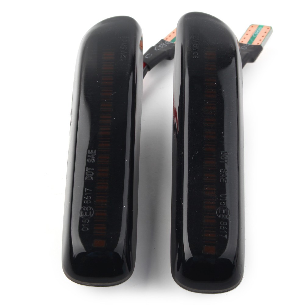 LED Sequential Dynamic Side Marker Turn Signal Light For BMW 3 Series E46 Black