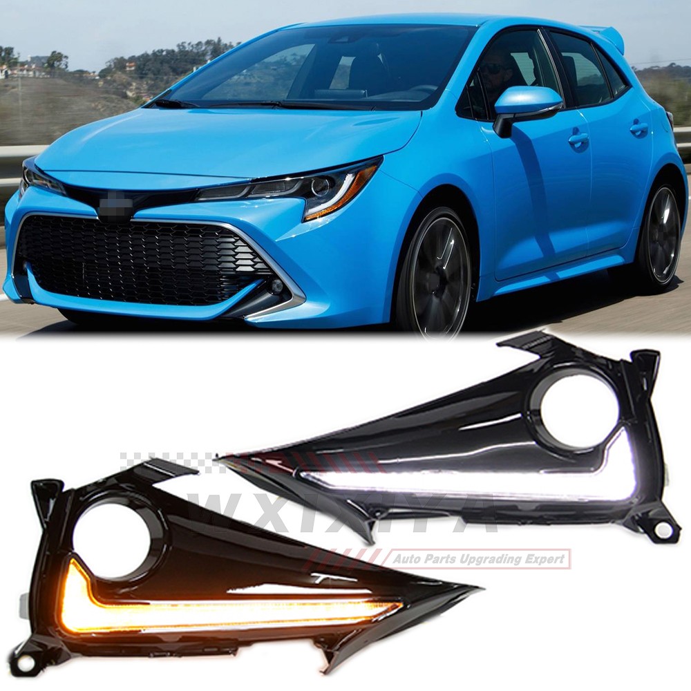 Pair LED Daytime Running Light for Toyota Corolla Hatchback 19-22 DRL Fog Lamp