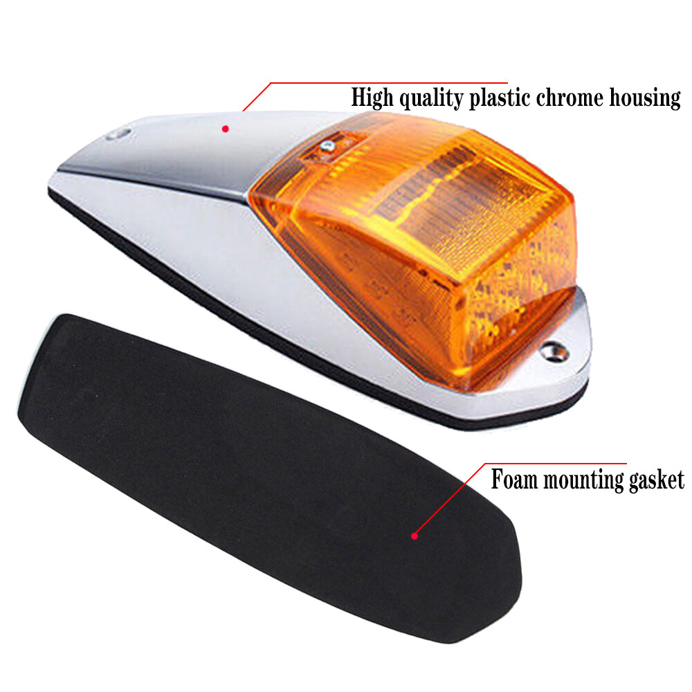 5x LED Amber Cab Roof Top Clearance Marker Running Light For Kenworth Peterbilt