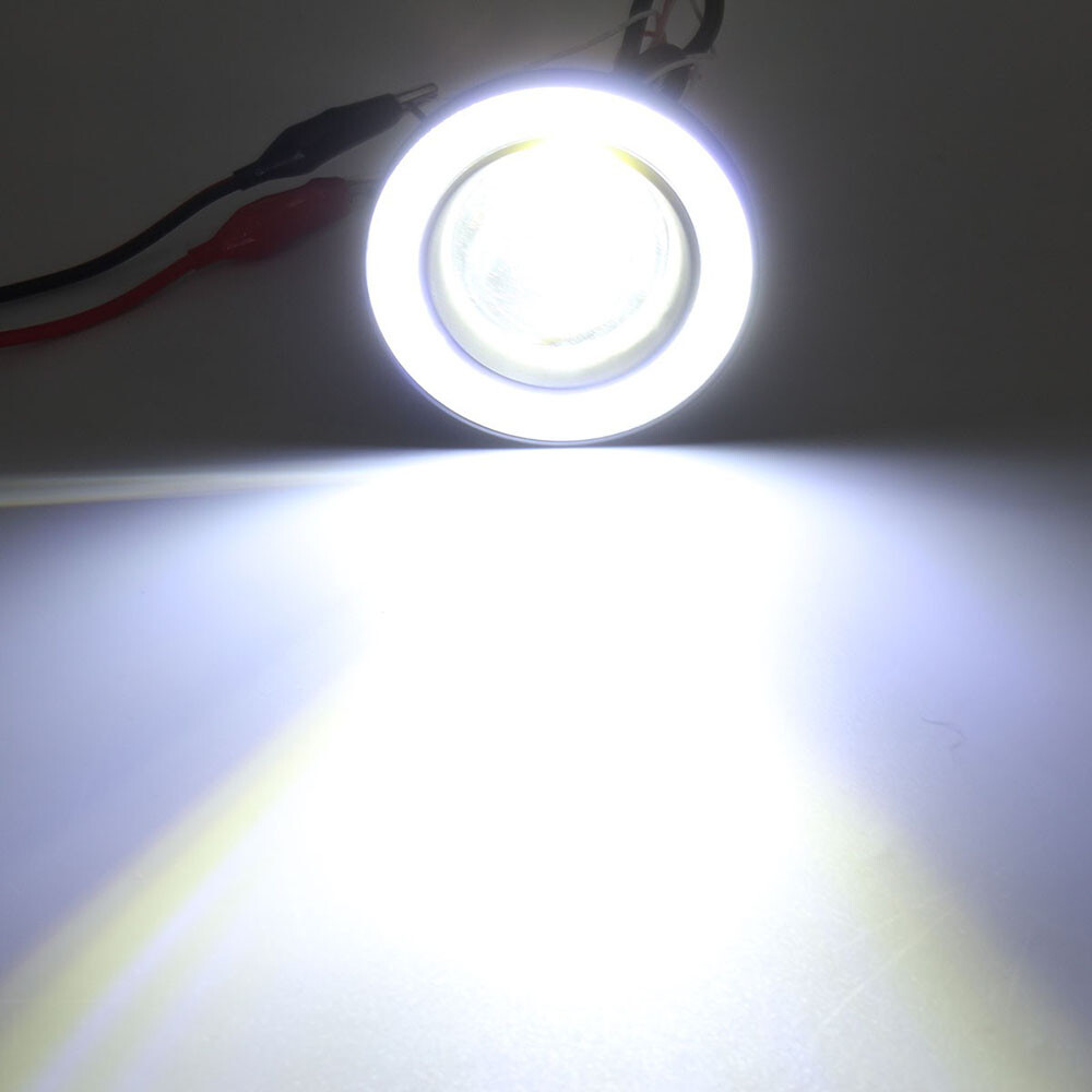 3.5″ Round COB LED Fog Light Projector Car Bright Angel Eyes Halo Ring DRL Bulbs