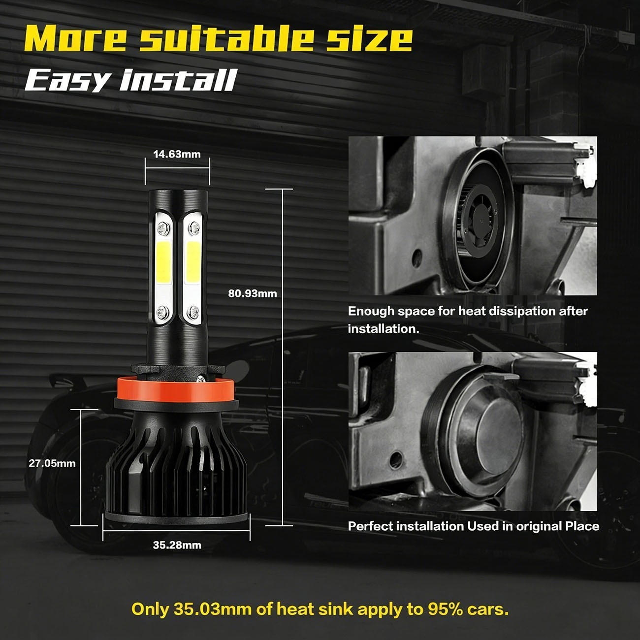 Combo 9005+H11 LED Headlight Super Bright Bulbs Kit White 720000LM High/Low Beam