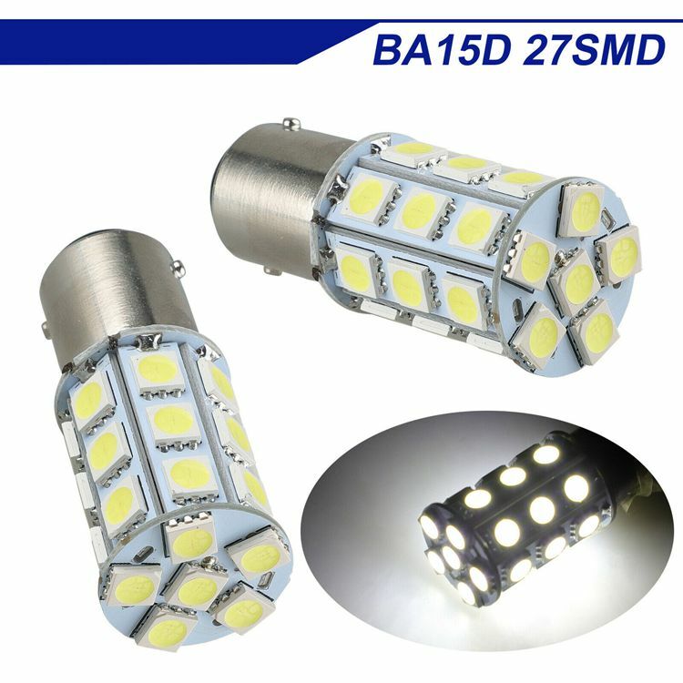 White 27-SMD BA15D Cabin Marine Boat LED Interior Light Bulb 1004 1076 1142