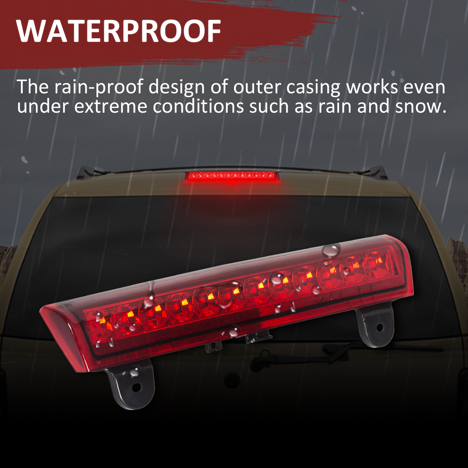 LED 3rd Third Brake Light Red Fit For 00-06 Chevrolet Suburban Tahoe GMC Yukon