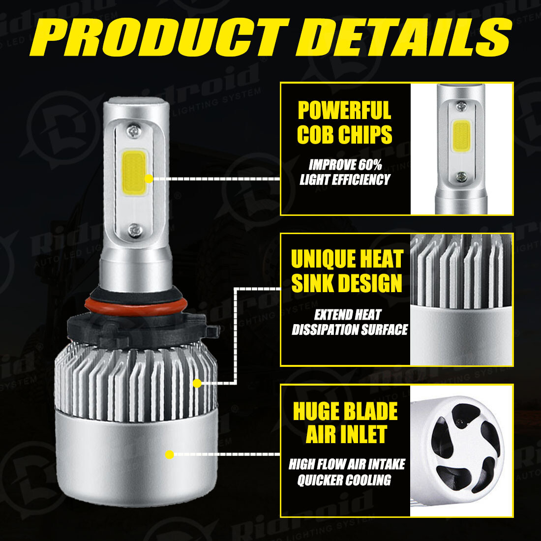 Plug &play 9005 HB3 LED Headlight Kit 2200W 330000LM Hi/Lo Beam Bulb 6000K White
