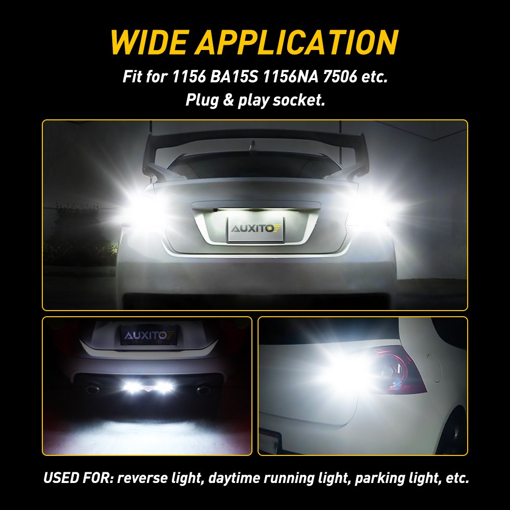 AUXITO Super Bright White 1156 RV Trailer 48-SMD LED 1141 Interior Light Bulbs
