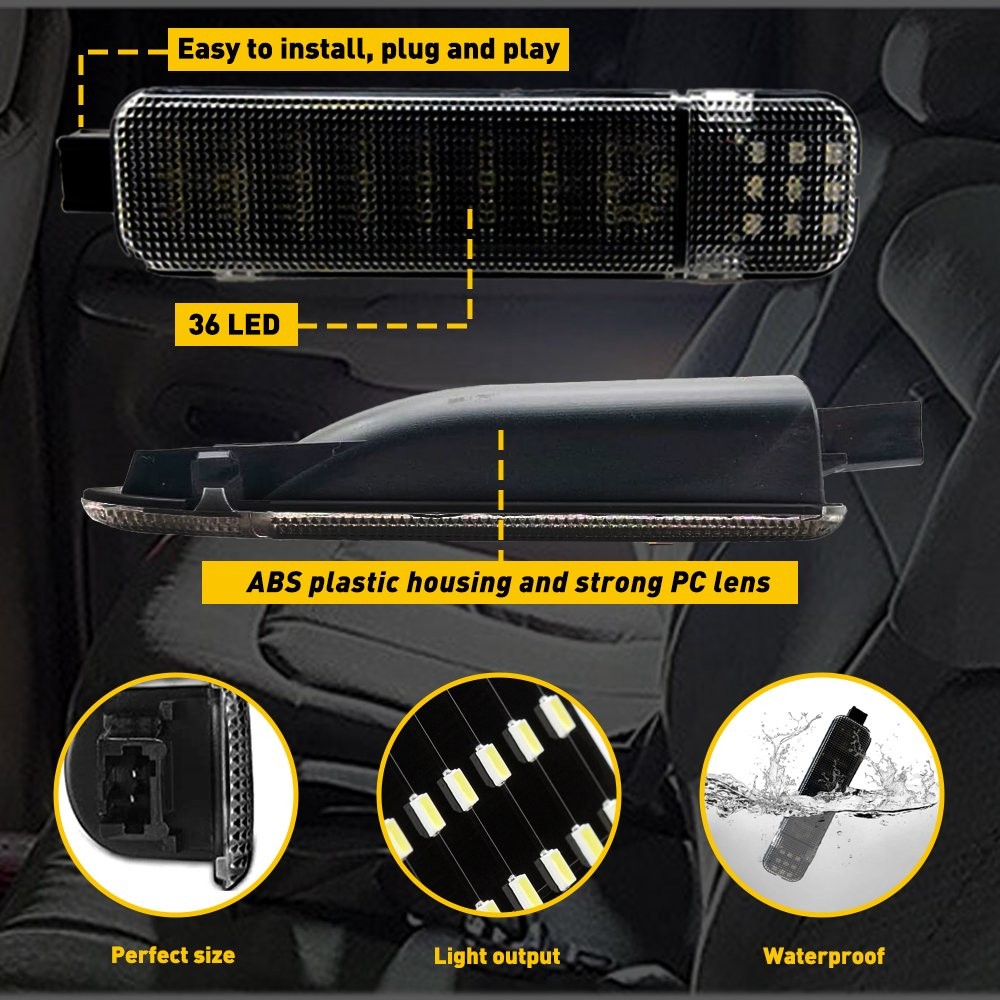 Smoked LED Door Courtesy Lights For Chevy Silverado Suburban Tahoe Sierra Yukon