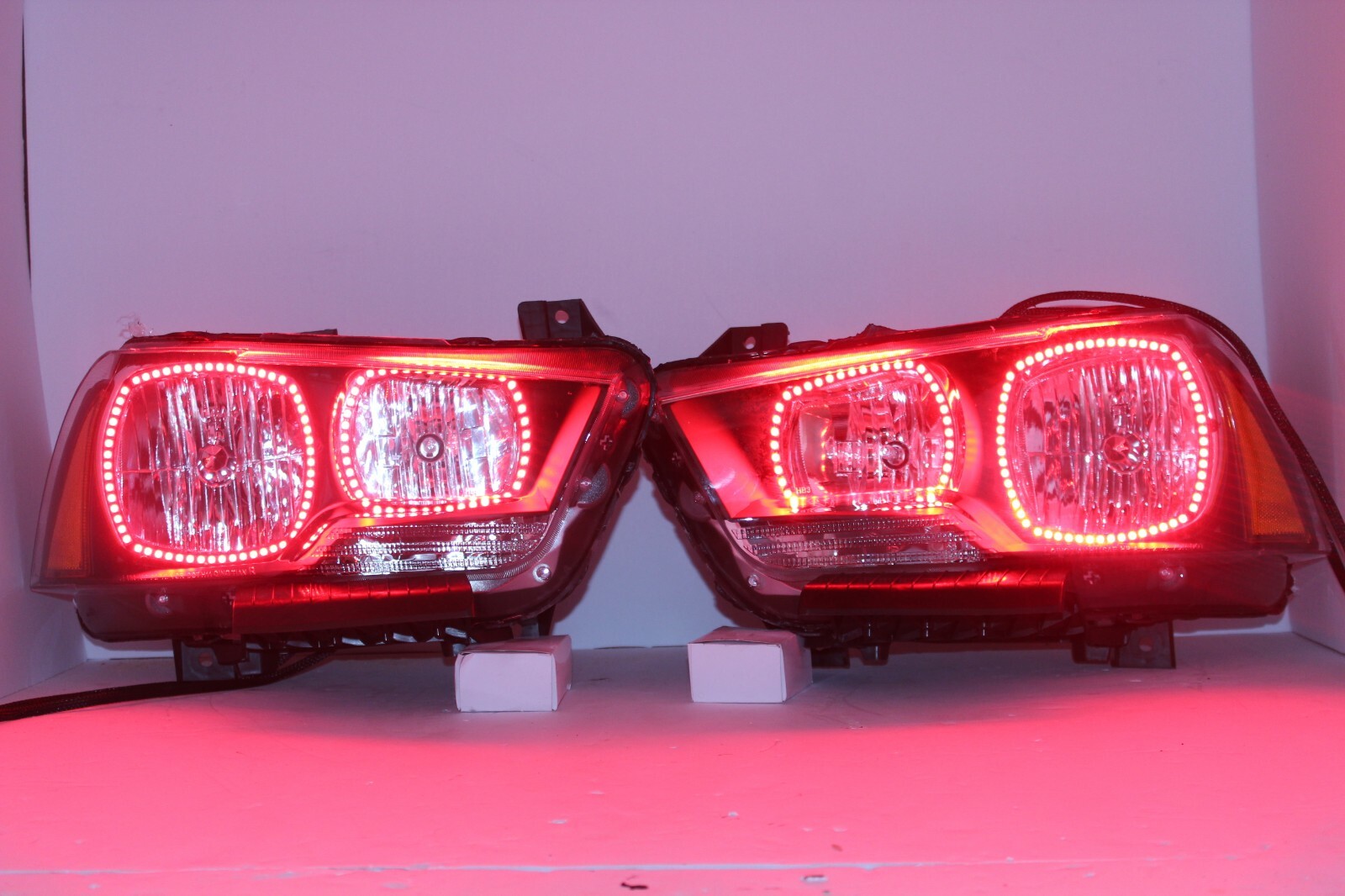 Dodge Charger 2011-2014 Pre-Built Headlights LED RGB Angel Eyes Halo Ring