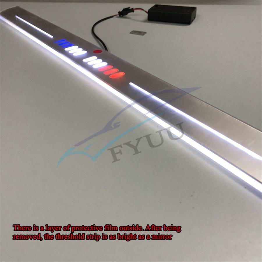 2Pcs 550*45mm Car LED Flowing Front Pedal Light Sill Pathway Welcome Scuff Light